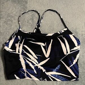 Fabletics Black and Blue Bikini Top